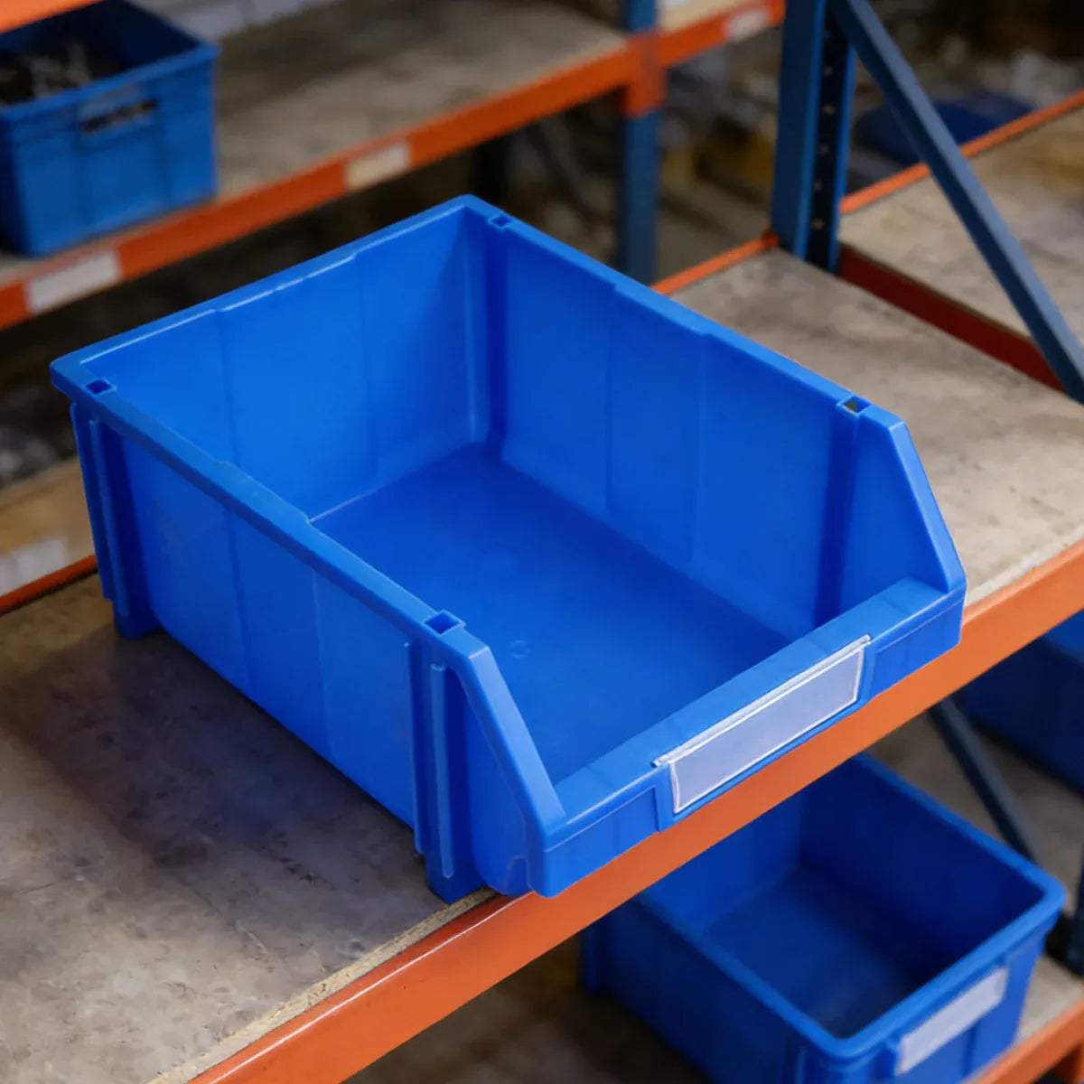 2 Pcs Thickened Slanted Plastic Storage Box for Screws Nuts Crafts Storage Use - Yellow