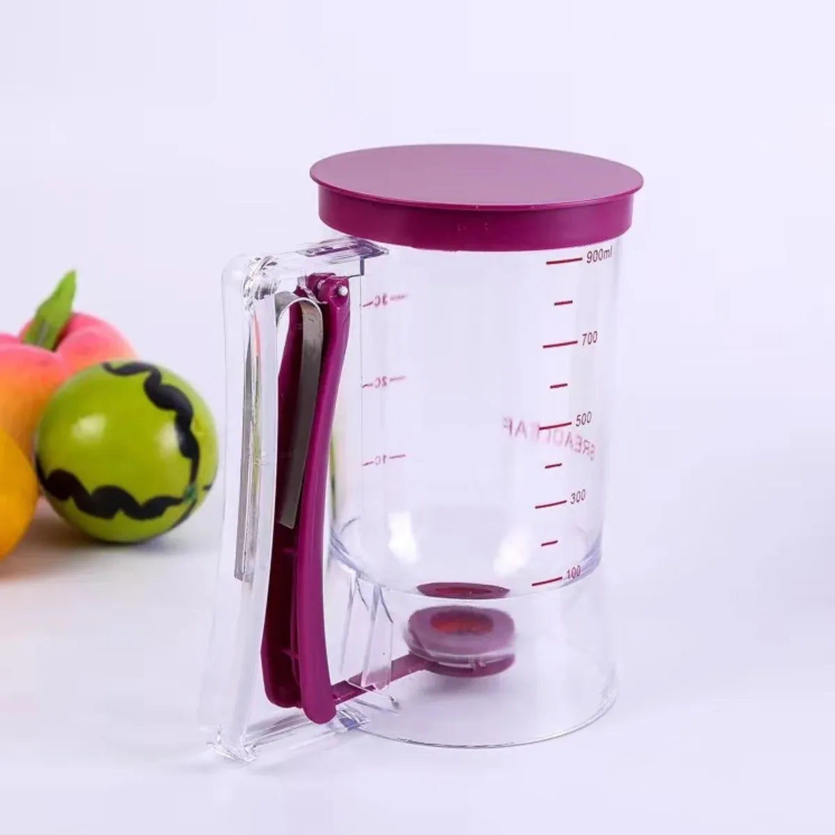 Batter Dispenser Measuring Cup Funnel Cake Cupcake Pancake Baking Tool - Purple