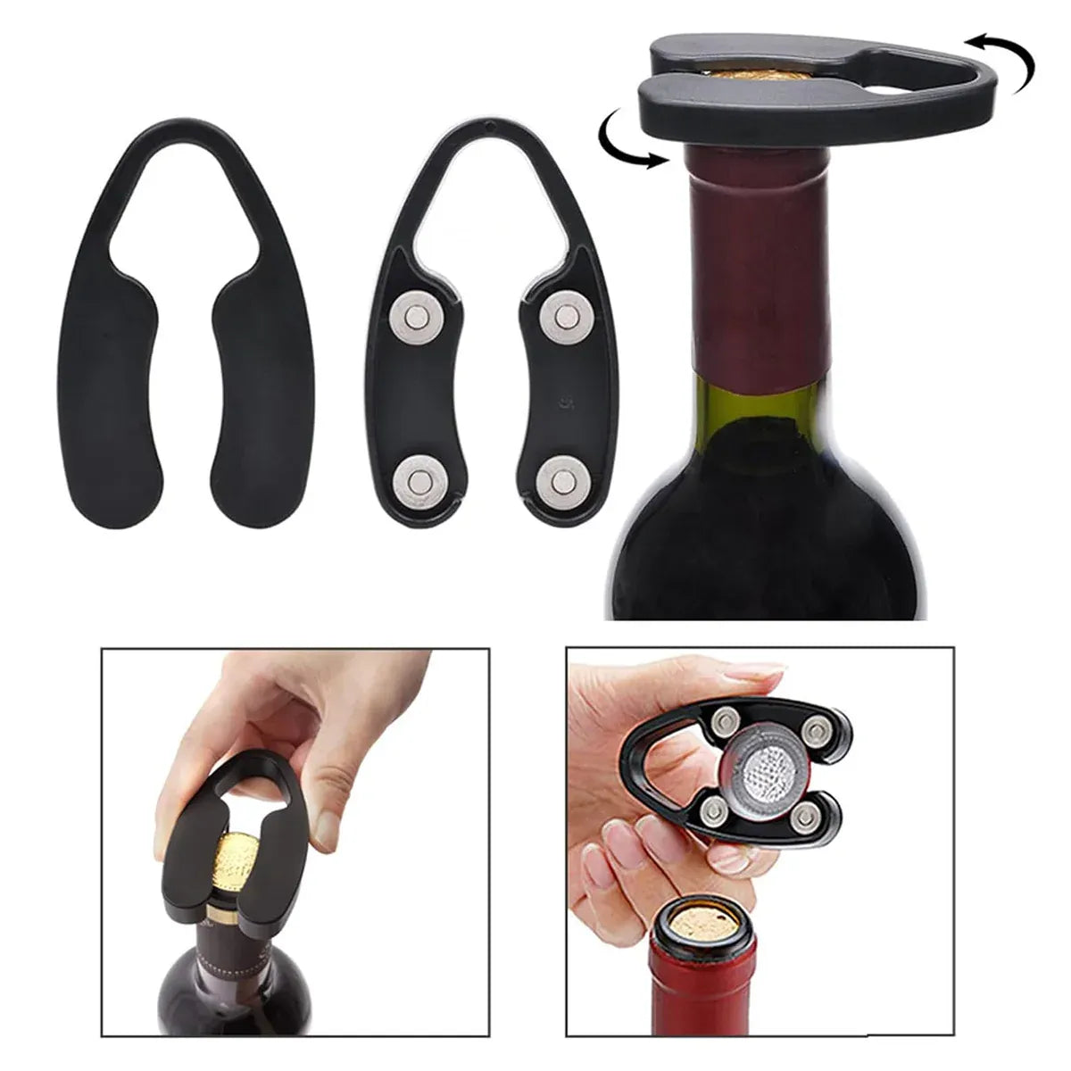 4PCS Wine Bottle Opener Set for Home Bar Kitchen Wine Lovers Birthday Gift