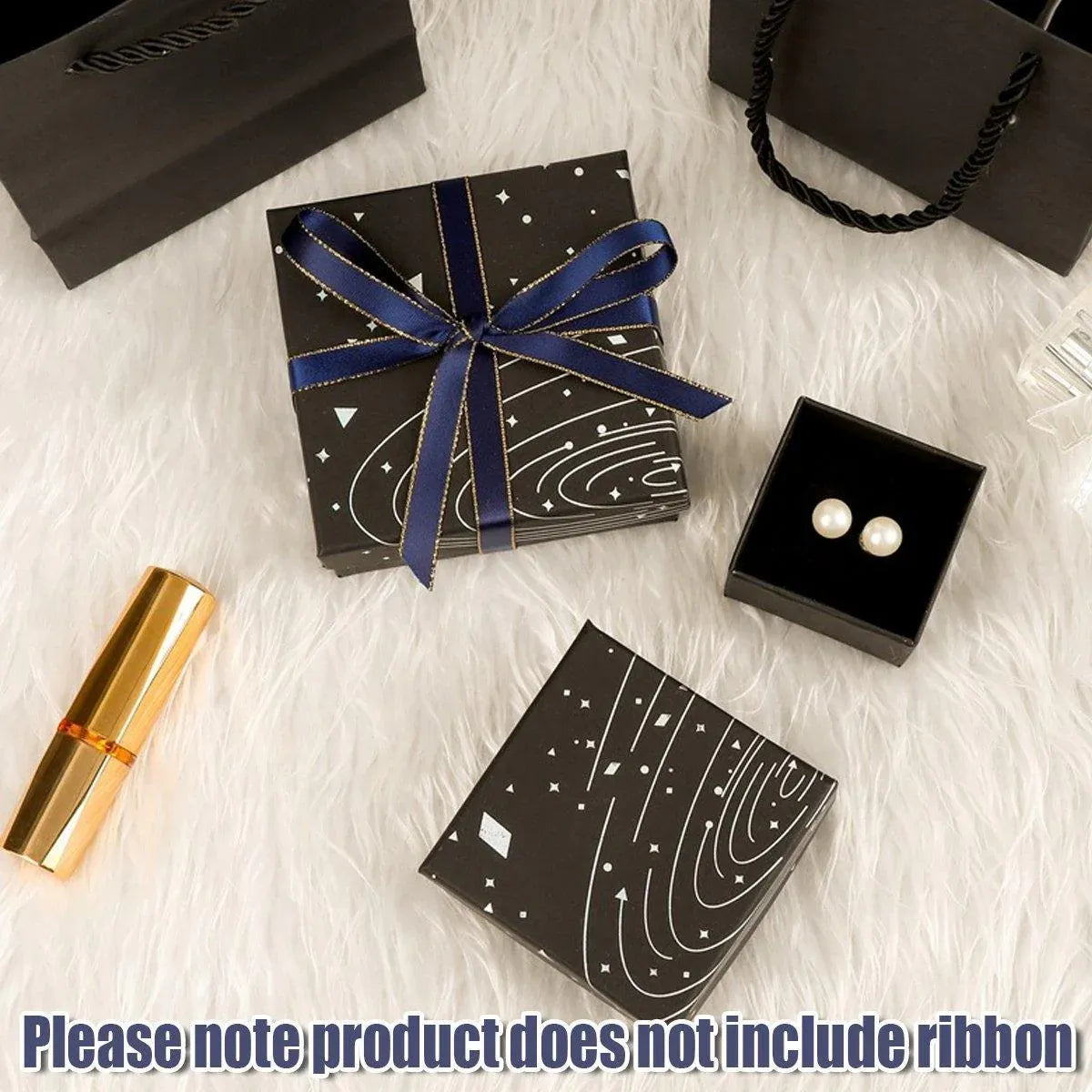 20x Holographic Silver Foil Jewelry Box for Earrings Bracelets Rings Packing Box - 7*7*3cm(Box)