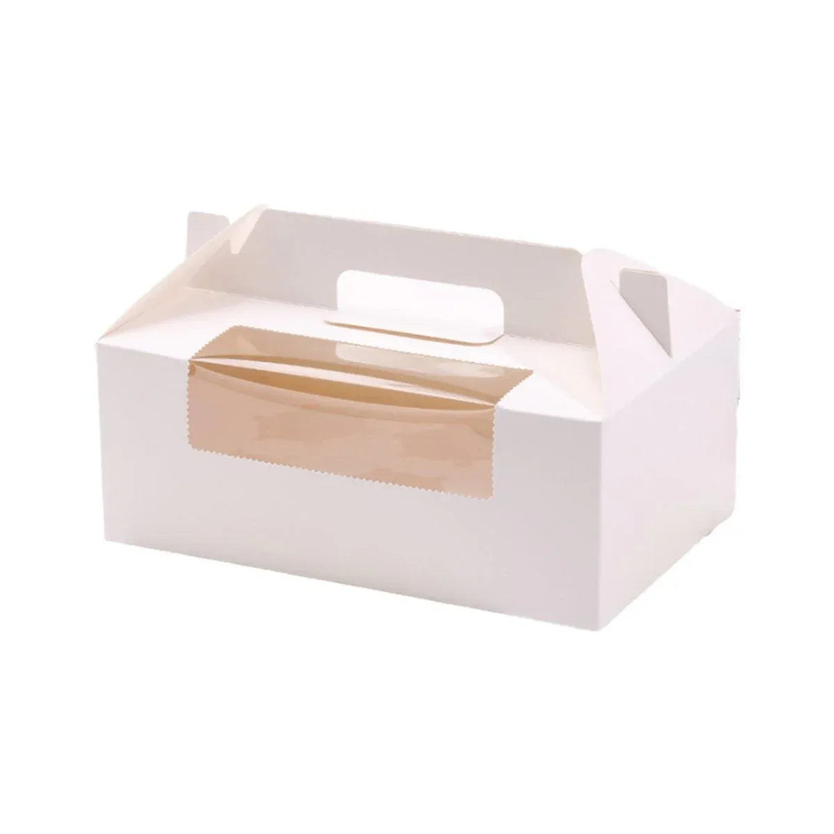 25pcs Portable Cupcake Packaging Box with Transparent Window for Easy Opening - Marble-4Cup