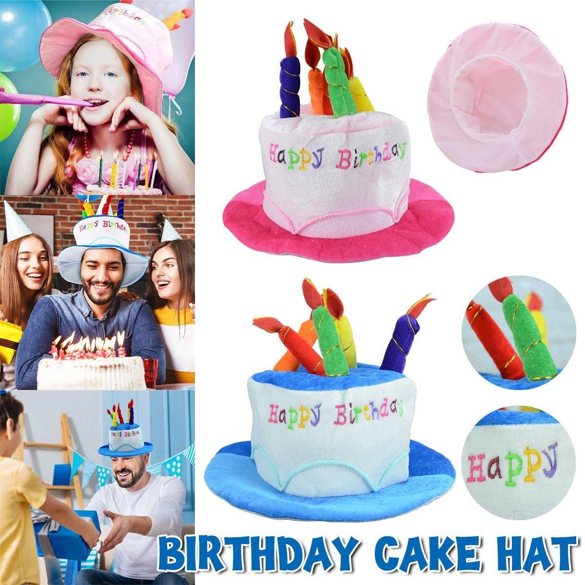 Birthday Cake Hat Party Supplies Fun Performance Masquerade Celebration Hat - Pink