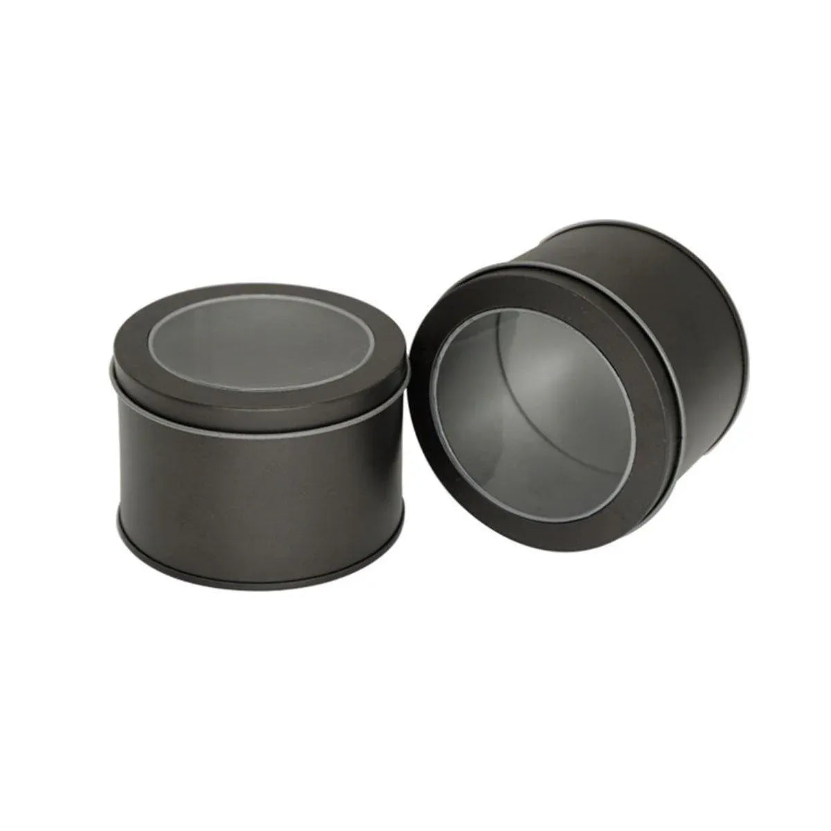 10pcs Open Window Cake Tin Box Bakery Biscuit Packaging Storage Tin Box Set - Sliver