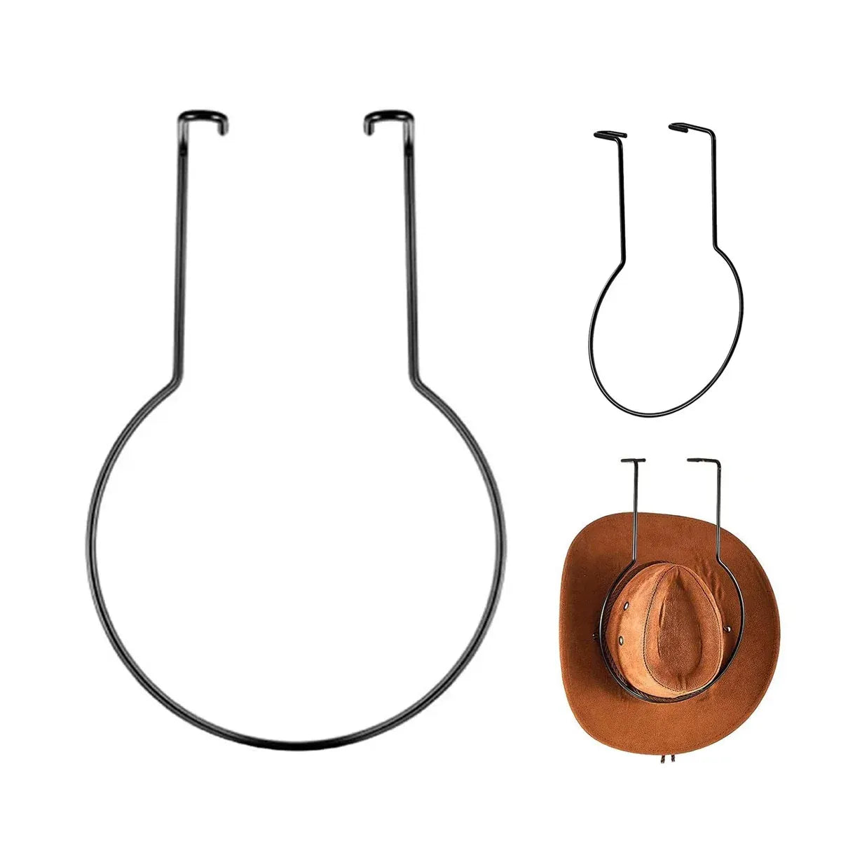 Suspension Car Hat Rack Metal Hard Hat Holder Cowboy Hat Rack Backrest