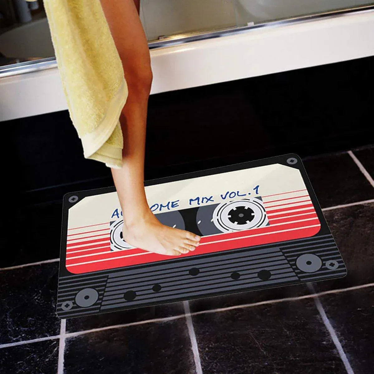 Absorbent Non-Slip Camera Bathroom Floor Mat Family Entry Door Mat Home Rug - 50x80CM