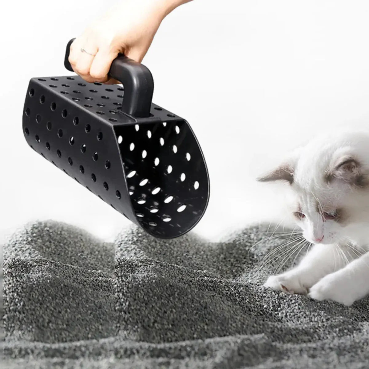 2PCS Cat Litter Scoop Durable Plastic Cleaning Shovel Kitty Box Waste Removal