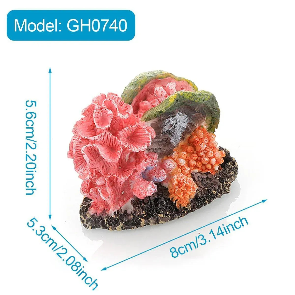 Aquarium Resin Coral Decorations for Fish Tank Marine Simulation Micro Landscape - GH1666