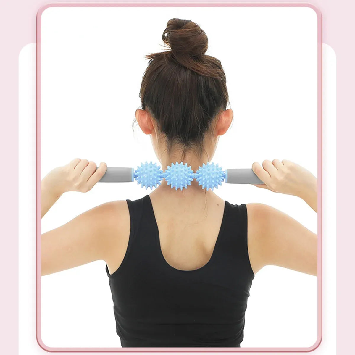 Massage Exercise Roller Yoga Stick for Muscle Fitness Home Gym - Green
