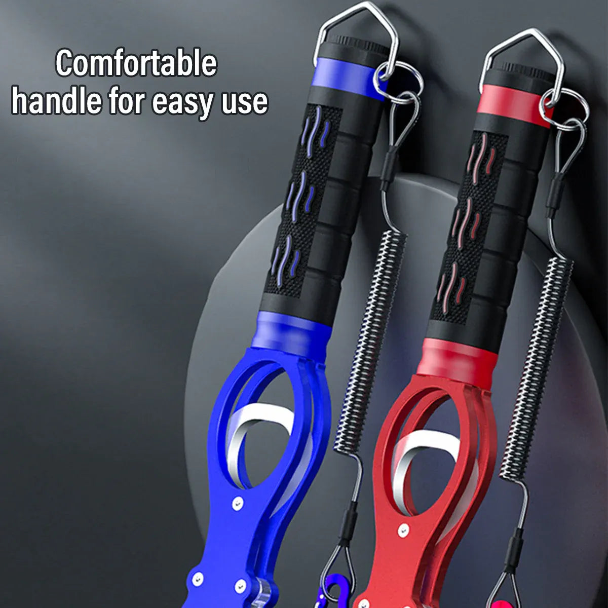 Multi Function Fish Control Clamp with Scale Fishing Tool Portable Lip Gripper - Blue