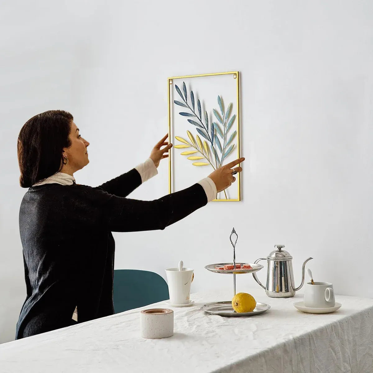 Modern Light Luxury Metal Wall Hanging Dining Living Room Bedroom Porch Decor