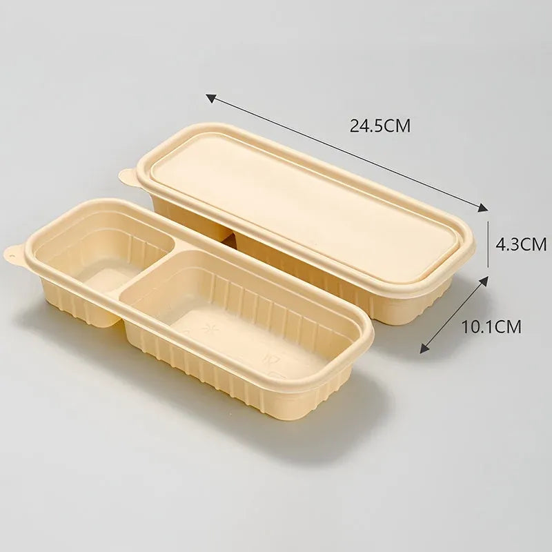 Corn Starch Meal Prep Containers Lids Durable Multi Compartment - C2A