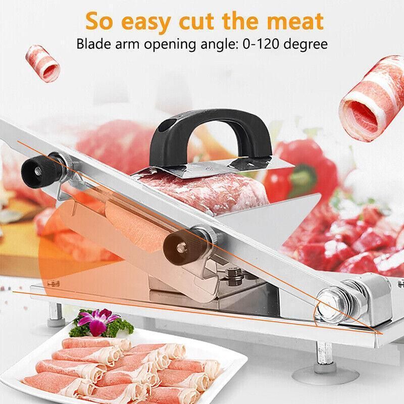 anual Frozen Meat Slicer Stainless Steel Cutter for Beef Mutton Vegetables