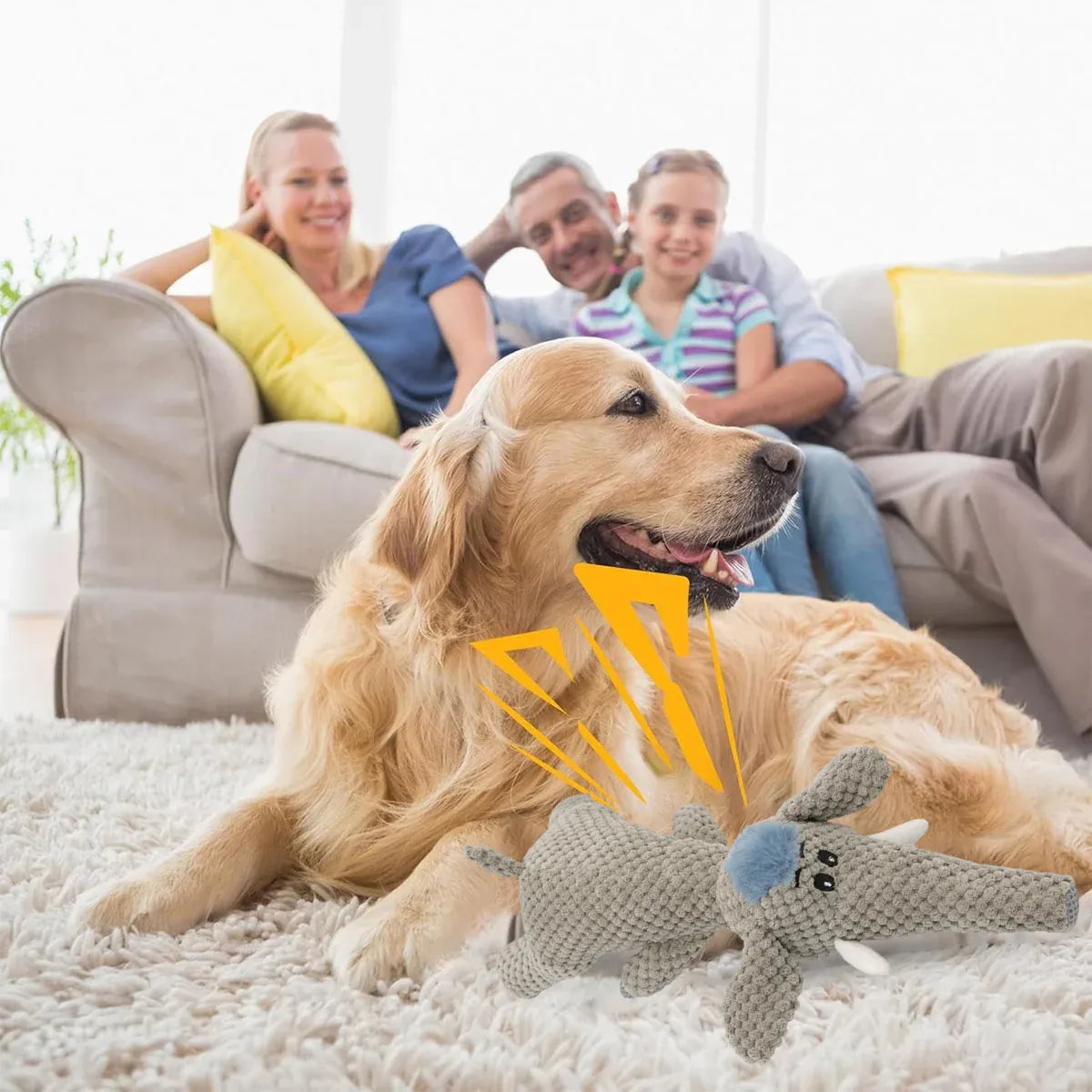 Pet Plush Corn Fleece Squeaky Toy Chew Teeth Cleaning For Dogs Puppies Safe Soft - Grey