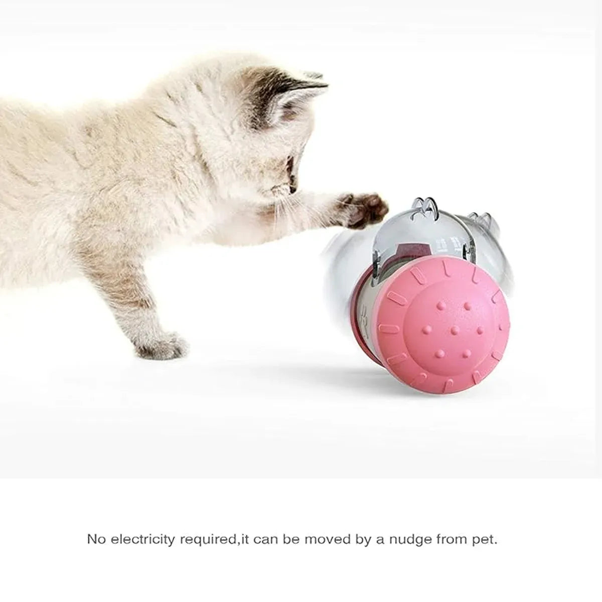 Pet Swing Dispensing Toy for Dogs Chew Resistant Interactive Slow Feeding Play - Pink