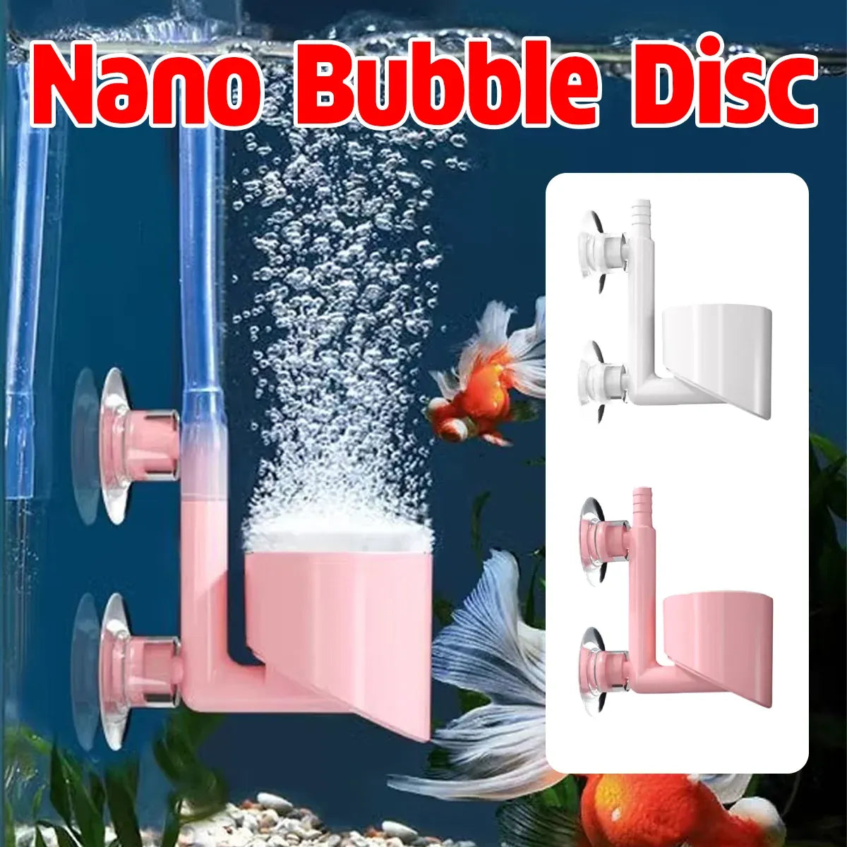 Aquarium Fish Tank Nano Air Pump Quiet Durable for Tanks Oxygen Aerate Use - White