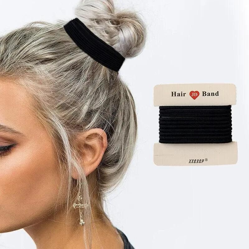 Hair Accessories High Elastic Two-Color Cross Hair Rope Rubber Band Hair Ring - Morandi