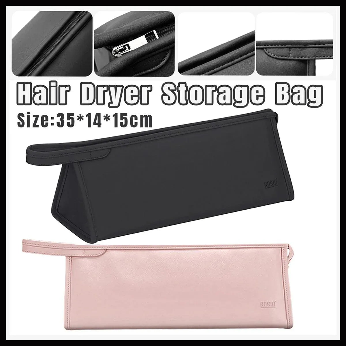 Durable 2pcs Hairdryer Hair Straightener Curler Storage Organizer Bags Set