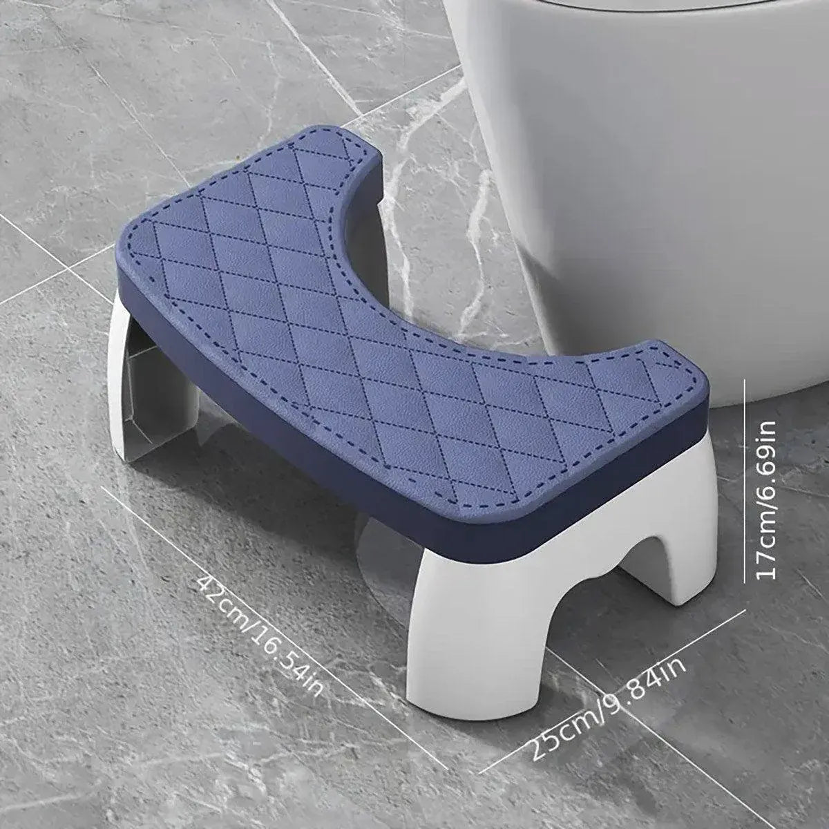 Toilet Stool Anti-Slip Bathroom Footstool for Home Use with Stable Support Design - Black