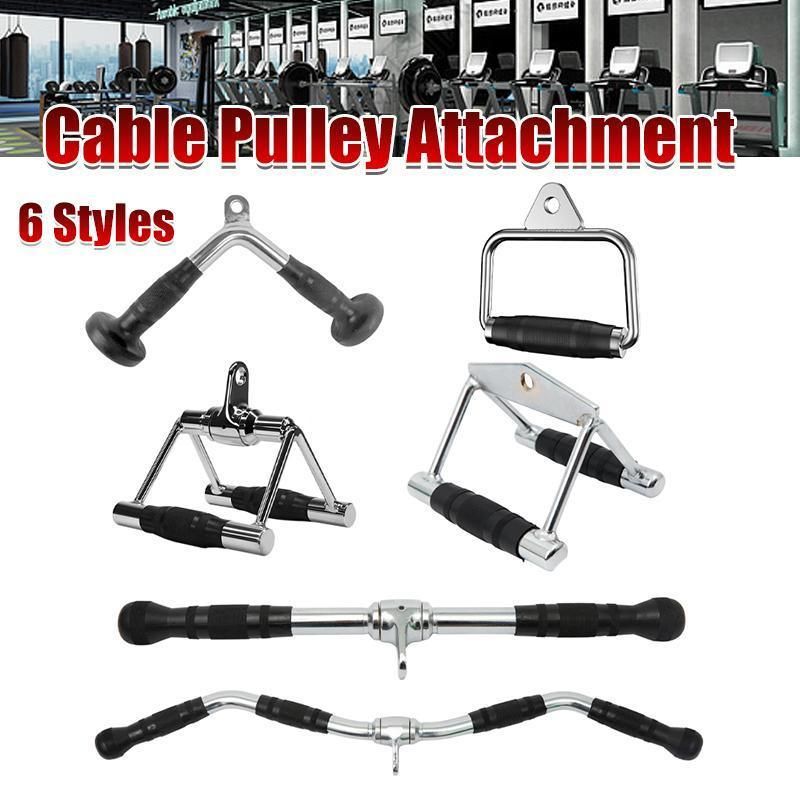Close Grip Triangle Row Handle - Cable Pulley Attachment Gym Bar (1 Piece)