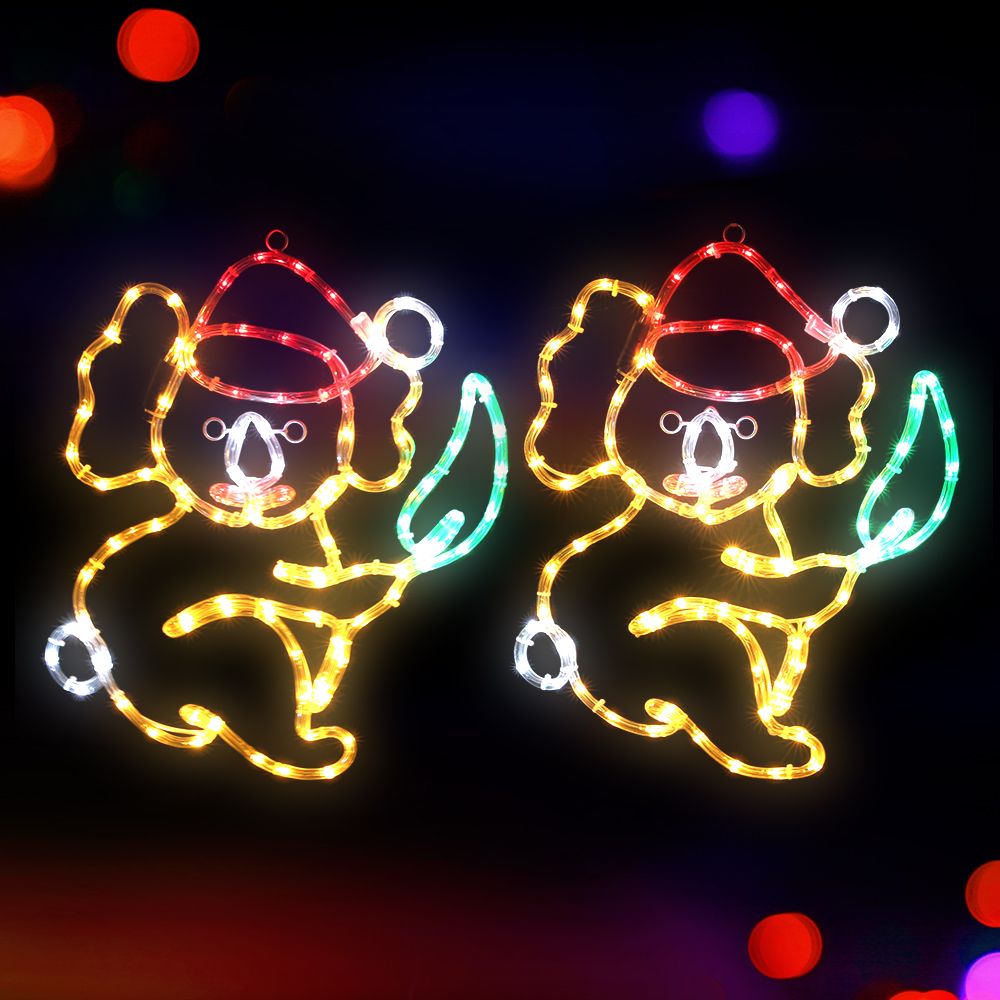 Jingle Jollys Christmas Lights LED Koala Xmas Decoration Home 2 Pcs