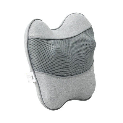 Livemor Back Massager with Heat, USB Neck and Shoulder Massage Pillow, 3-Speed Ergonomic Lumbar Support Cushion for Office Chair, Portable Muscle Relief for Back, Thigh & Calf, Grey