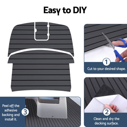 Seamanship EVA Foam Boat Flooring Decking Mat 240x90cm 6mm Dark Grey
