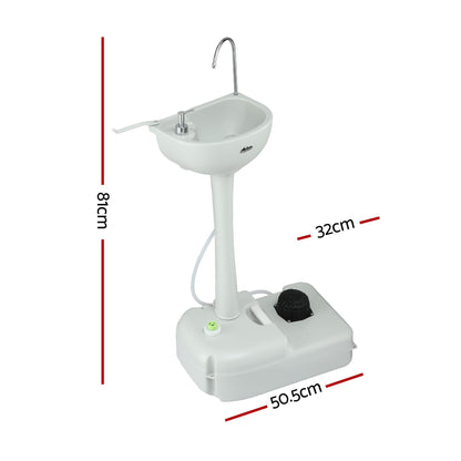 Weisshorn Camping Basin Portable Hand Wash Sink Stand 19L Capacity