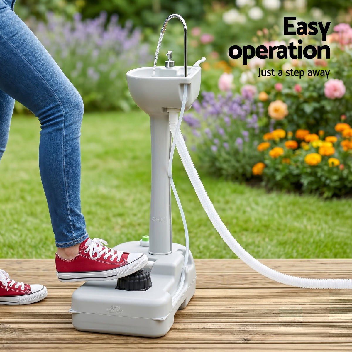 Weisshorn Camping Basin Portable Hand Wash Sink Stand 19L Capacity