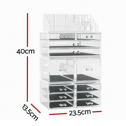 Embellir Makeup Organizer Acrylic Cosmetic Organizer Storage Box Jewellery Holder