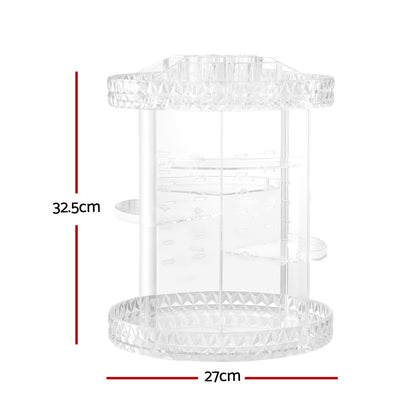 Embellir Makeup Organizer Acrylic Rotating Cosmetic Organizer Storage Display Holder