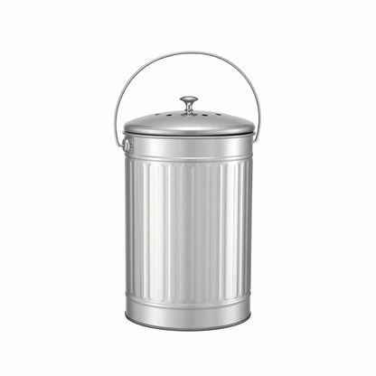 Gardeon Compost Bin Kitchen Countertop Food Waste Caddy 6L Silver