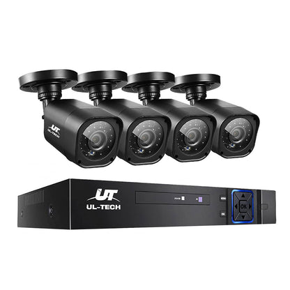 UL-TECH 1080P Security Camera System 4CH DVR with 4 CCTV Square Cameras