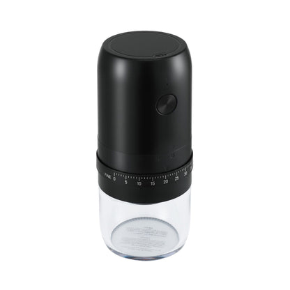 Devanti Electric Coffee Grinder USB-C Rechargeable Portable Coffee Bean Grinder with 40 Precise Grind Settings | Automatic Spice Nut Pepper Grinder Mill with Cleaning Brush & Ground Coffee Container for Home Office Camping Travel, Black