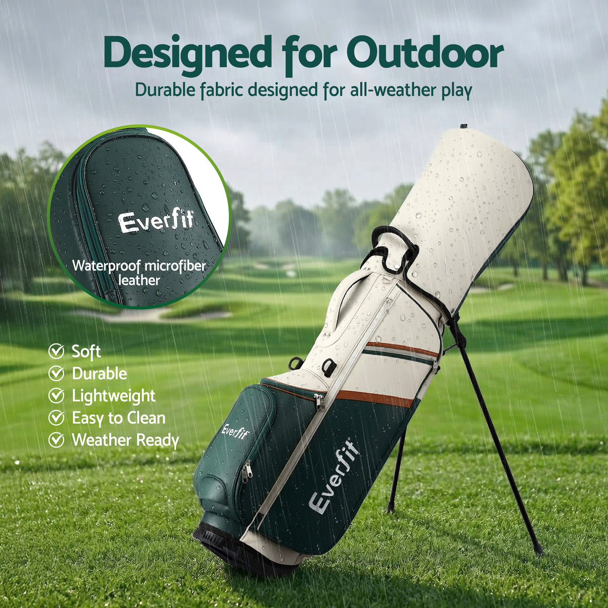 Everfit Golf Stand Bag Lightweight Carry Bag Dual Strap Club Divider