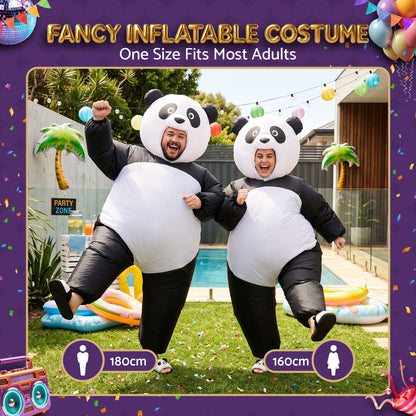 Inflatable Costume Panda Suit Fancy Dress Adult Party Outfit Black One Size