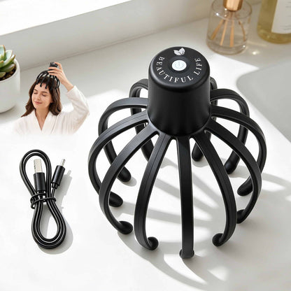 Livemor Head Massager Scalp Electric with 3 Modes, 360 Degree Head Massager Cordless Portable, Head Scratcher for Stress Relax