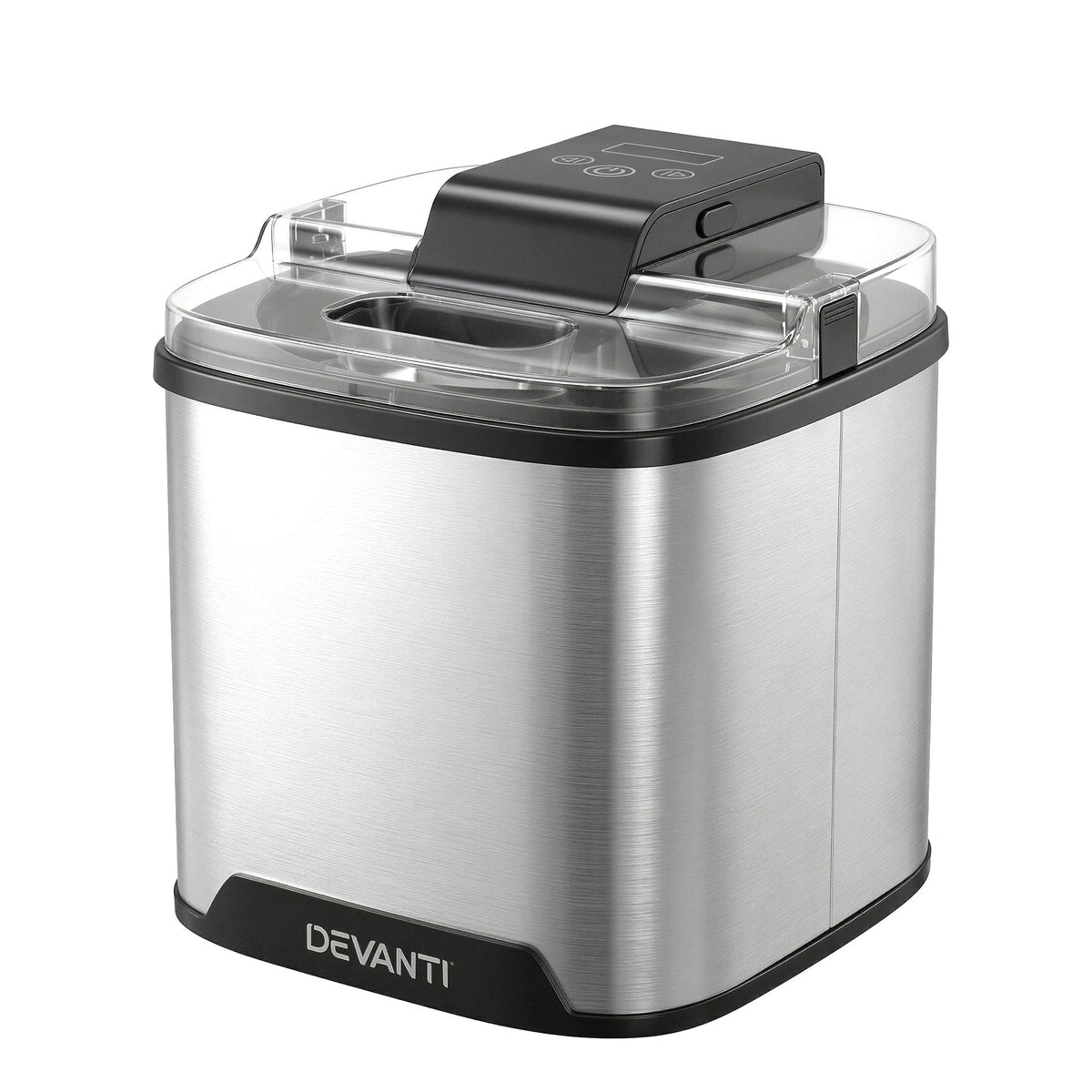 Devanti Ice Cream Maker Slushie Machine 2L Homemade Gelato Sorbet Sliver