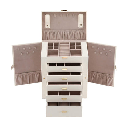 Embellir Jewellery Box 6 Layer Organiser Large Display Case Storage
