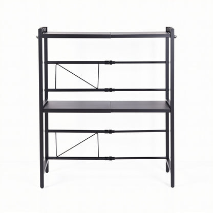 Artiss Kitchen Bakers Rack 40-60CMX78CM Metal Microwave Stand Black