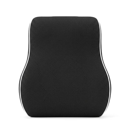 Artiss Ergonomic Lumbar Support Cushion for Office Chair and Car Memory Foam Lumbar Pillow for Back, Breathable Back Support Pillow with Adjustable Straps for Office Gaming Car Home