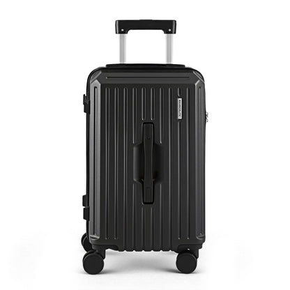 Wanderlite 20" Trunk Luggage Suitcase Travel Carry On TSA Lock Black