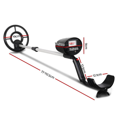 Metal Detector 180MM Deep Sensitive Water Resistant Treasure Hunter Gold Digger Black