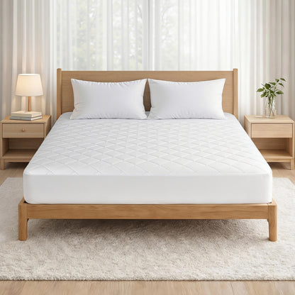 Giselle Waterproof Mattress Protector 100% Cotton Quilted Fitted Cover King