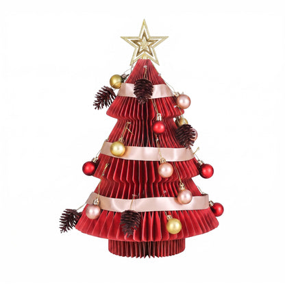 Jingle Jollys Folding Christmas Tree 47CM Xmas Table Decorations Red