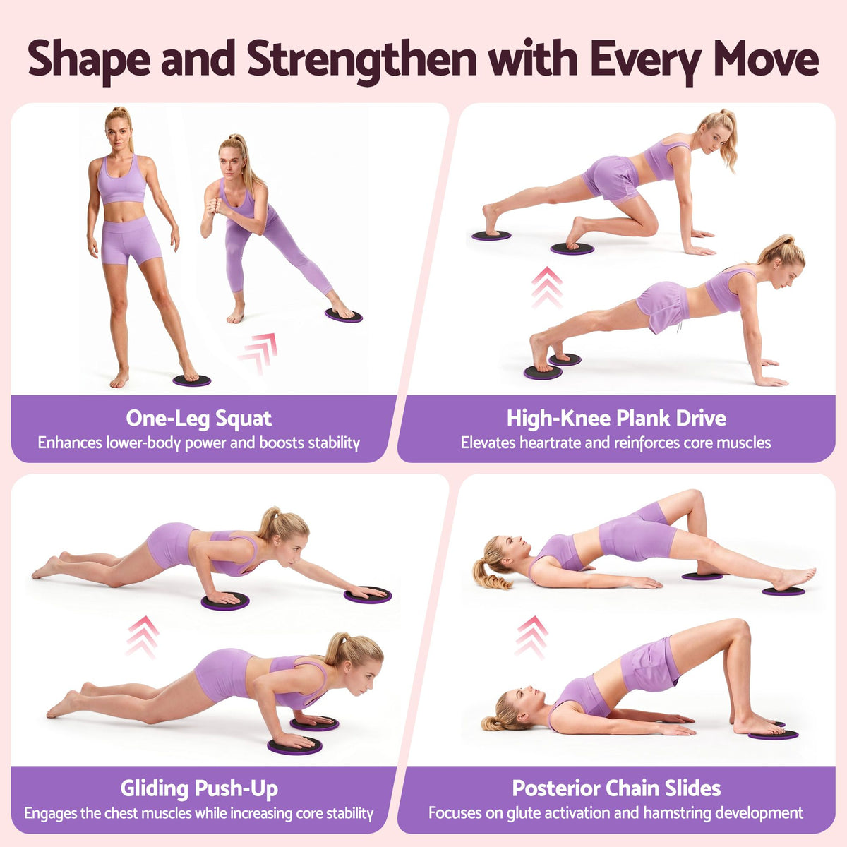 Everfit Pilates Ring Set for Women, 15pcs Home Workout Pilates Equipment with Ring, Ball, Yoga Socks, D-Ring etc. Pilates Starter Kit for Strength, Toning and Flexibility Purple