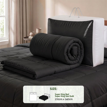 Giselle 200GSM Bamboo Microfibre Super King Quilt Lightweight All Season Doona