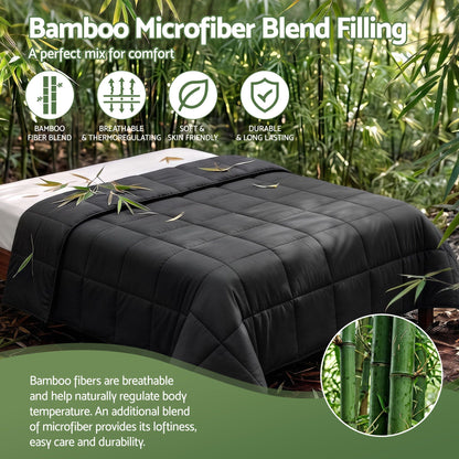 Giselle 200GSM Bamboo Microfibre Super King Quilt Lightweight All Season Doona