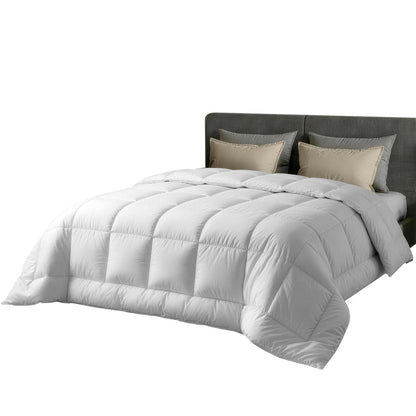Giselle Bedding Wool Quilt 500GSM Thick Double Winter Doona Baffle Box Construction 100% Wool Filling