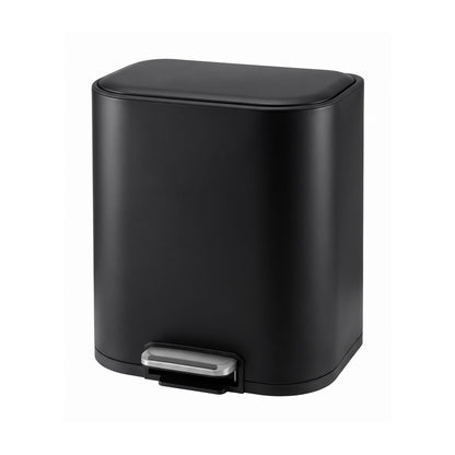 Cefito 20L Trash Bin Steel Pedal Bins Soft Close Kitchen Rubbish Waste Can Black