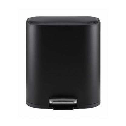 Cefito 20L Trash Bin Steel Pedal Bins Soft Close Kitchen Rubbish Waste Can Black